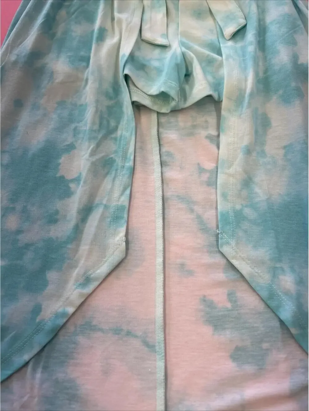 Justice Shorts/Long Skirt. Blue\White Tye-Dye.  Elastic Waist. Size Girls 8. NWT